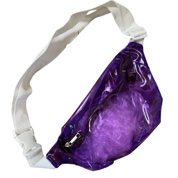Minky Accessories Handbags - Minky Accessories Clear Purple Fanny Pack NWT